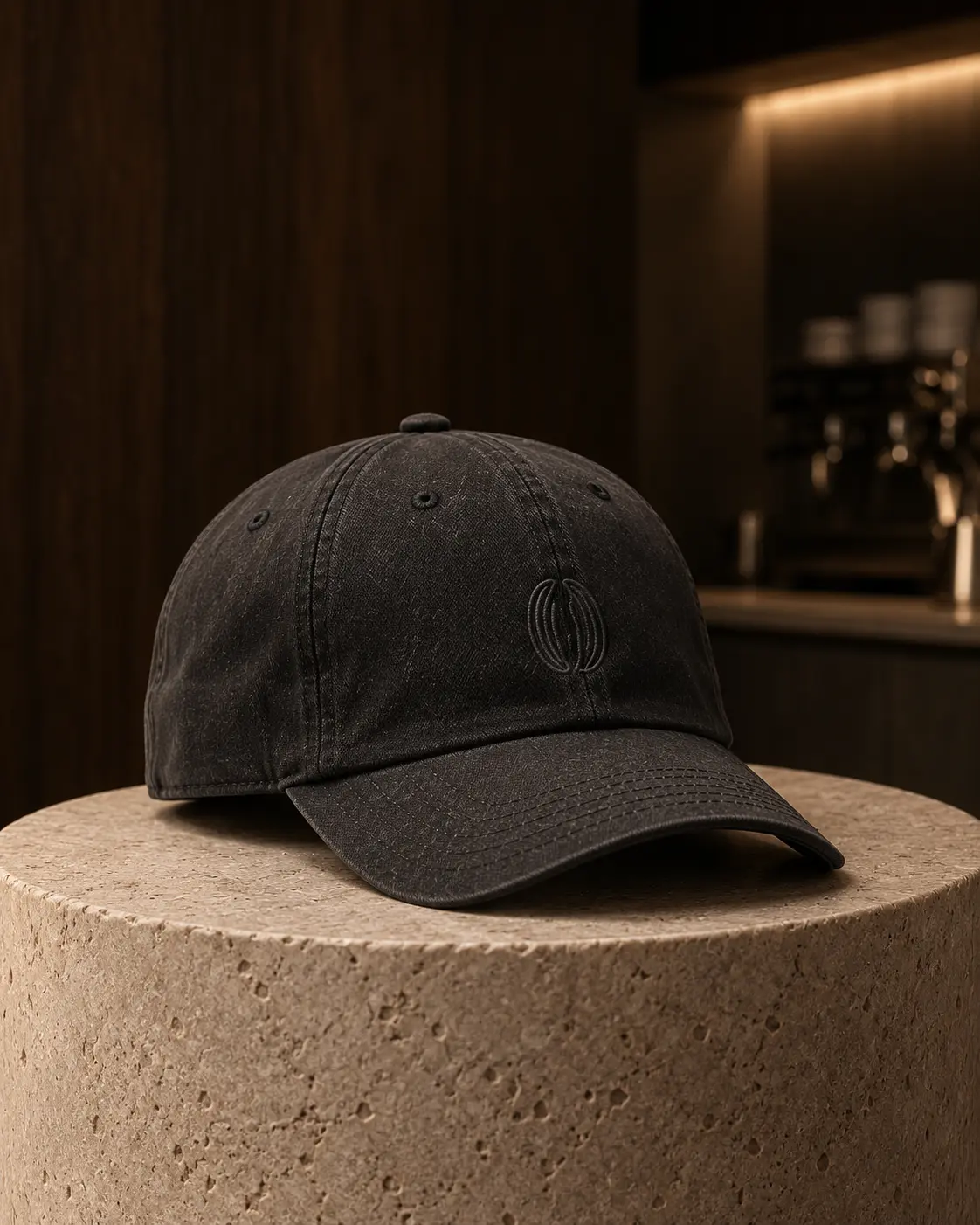 Washed Cap in Black